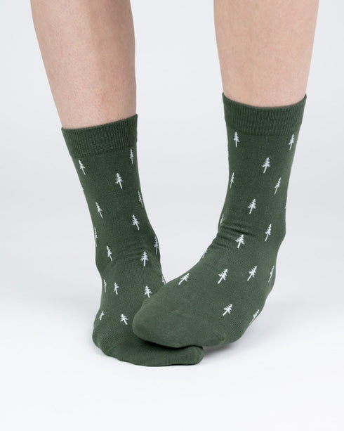 TreeSocks Standard Allover Green